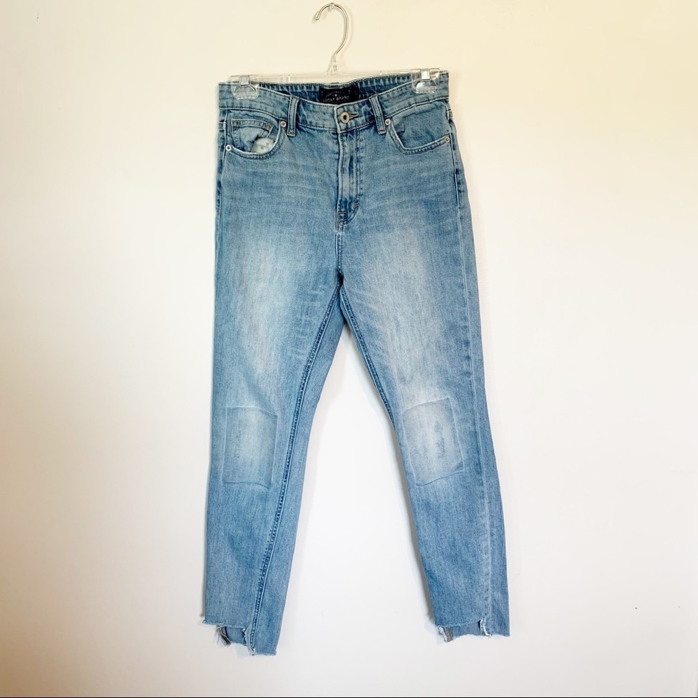 Lucky Brand Bridgette Skinny Denim Jeans Distressed 4/27 Light Wash